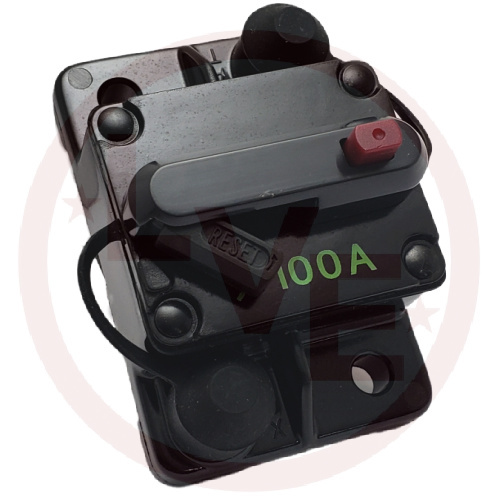 OPTIFUSE 153100 CIRCUIT BREAKER 100A 32V TYPE lll PUSH TO RESET PANEL MOUNT