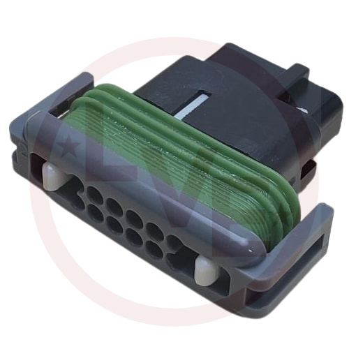 CONNECTOR 12 POS FEMALE MICRO-PACK 64 SERIES BLACK ASM