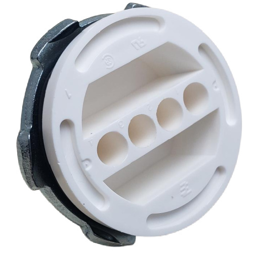 AMP 1604256-1 CONNECTOR 4 POS RECEPTACLE MALE/FEMALE HSG PNL MNT NYLON BULKHEAD