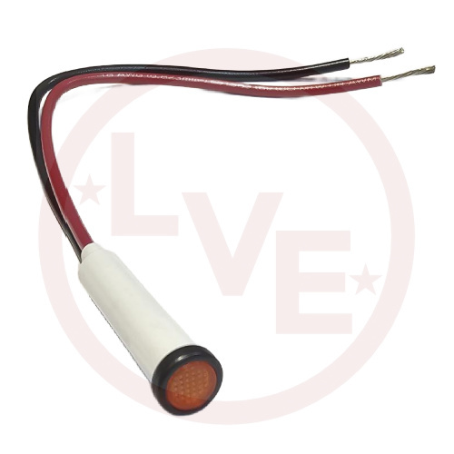 SOLICO 1813-1-13-20320 INDICATOR 28V AMBER LED 6" LEADS BLK BEZEL PNL MNT LIGHT