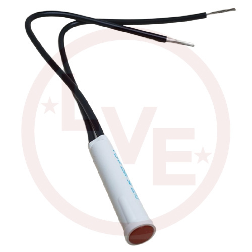 SOLICO 1852-1-10-20120 INDICATOR 250V AMBER NEON 6" LEADS PNL LIGHT