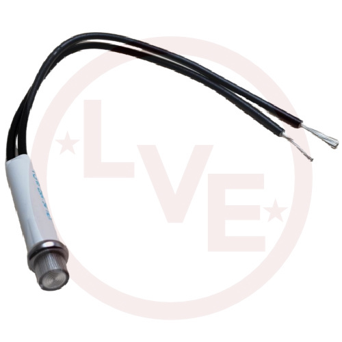 SOLICO 1852-1-12-21630 INDICATOR 250V CLEAR NEON 6" LEADS PNL MNT LIGHT