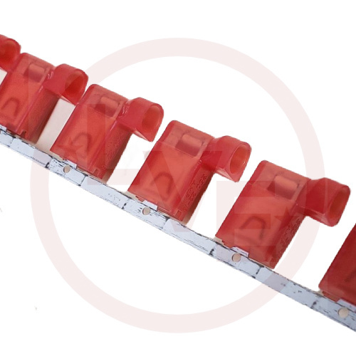 TE CONN 2-520128-2 TERMINAL QDC FEMALE 22-18AWG .250X.032 FLAG INSULATED RED NYLON TR