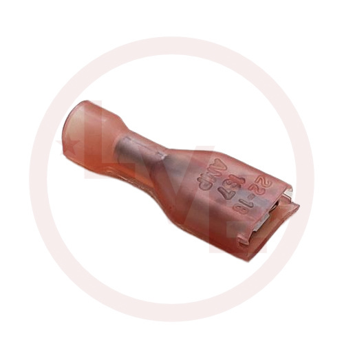 AMP 2-520194-2 TERMINAL QDC FEMALE FULLY INSULATED 22-18 AWG .187X.032 RED