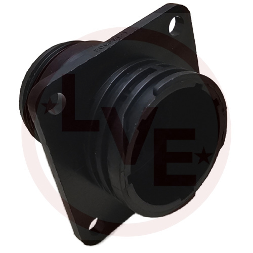 TE CONN 206036-1 CONNECTOR 16 POS RECEPTACLE HSG CPC SIZE 17 SQUARE FLANGE PNL MNT BLACK