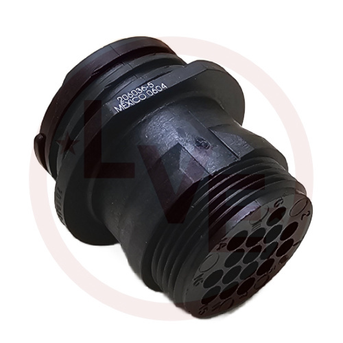 AMP 206036-5 CONNECTOR 16 POS RECEPTACLE HSG CPC SIZE 17 BLACK