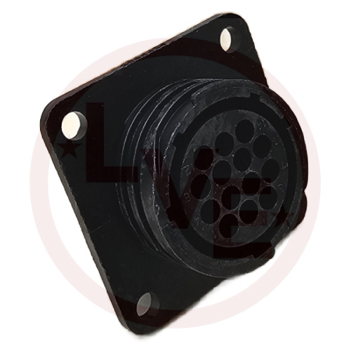 AMP 206043-1 CONNECTOR 14 POS RECEPTACLE HSG CPC SIZE-17 PNL MNT BLACK
