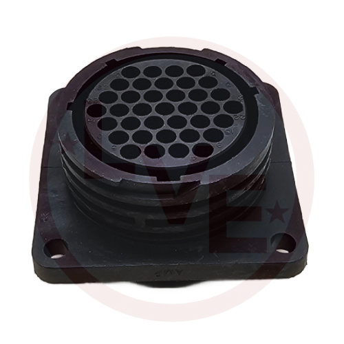 CONNECTOR 37 POS RECEPTACLE HSG CPC (CIRCULAR PLASTIC) SIZE 23 SQUARE FLANGE SIZE 23 BLACK