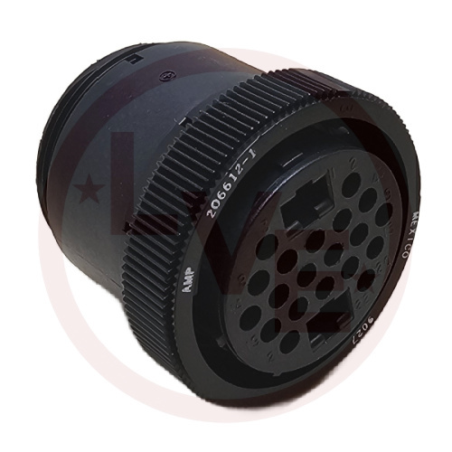 AMP 206612-1 CONNECTOR 22 POS PLUG HSG CPC (CIRCULAR PLASTIC) SIZE 23 BLACK