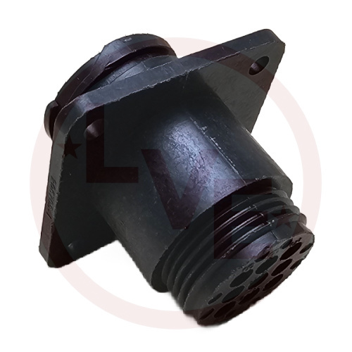 AMP 206705-1 CONNECTOR 9 POS RECEPTACLE HSG CPC (CIRCULAR PLASTIC) SQUARE FLANGE SIZE 13 BLACK
