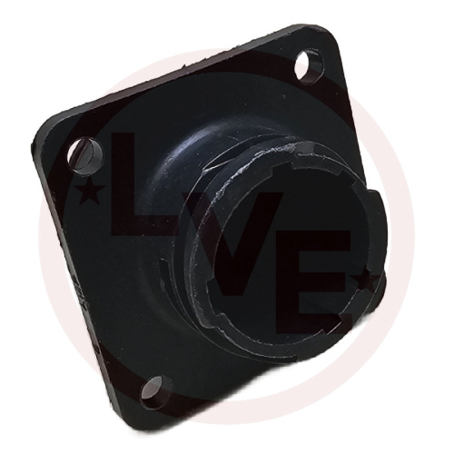 CONNECTOR 9 POS RECEPTACLE HSG CPC (CIRCULAR PLASTIC) SQUARE FLANGE SIZE 13 BLACK