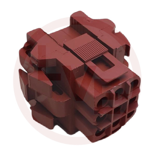AMP 207439-1 CONNECTOR HEADER 9 POS RECEPTACLE .197"P BLACK METRIMATE