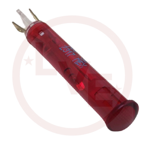 INDICATOR 14V RED LED .187" Q.C.TABS PNL MT LIGHT