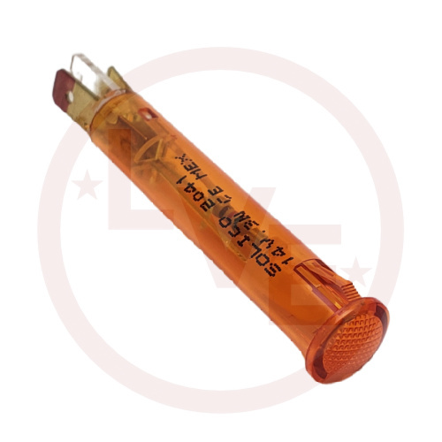 SOLICO 2212-3-00-34320 INDICATOR 14V AMBER LED .187" Q.C.TABS PNL MT LIGHT