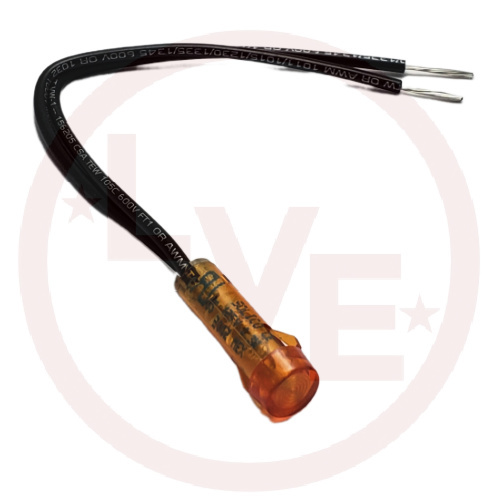 SOLICO 2350-1-00-35620 INDICATOR 125V AMBER NEON 6" LEADS PNL MT LIGHT