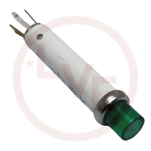SOLICO 2412-3-12-21640 INDICATOR 14V GREEN LED 0.187" Q.C. TABS PNL LIGHT