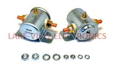COLE HERSEE 24124 SOLENOID RELAY 24V 71 OHM CONT 3STUD GROUNDED SPST