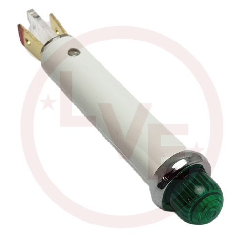 SOLICO 2413-3-12-22640 INDICATOR 28V GREEN LED 0.187" Q.C. TABS PNL MT LIGHT