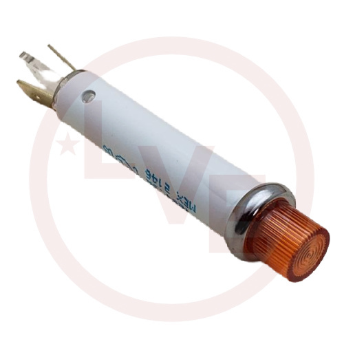SOLICO 2450-3-12-21620 INDICATOR 125V AMBER NEON .187" Q.C. TABS PNL MNT LIGHT