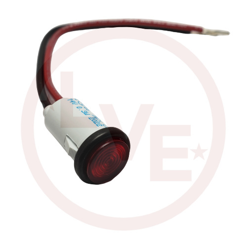 INDICATOR 14V RED LED 6" LEADS PNL MT LIGHT