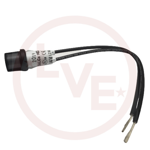 SOLICO 2935-1-10-44430 INDICATOR 14V CLEAR INCAND F1C CAP 6" LEADS PNL MT LIGHT
