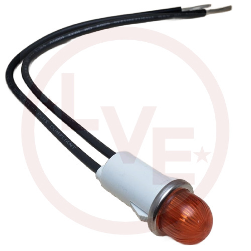 INDICATOR 28V AMBER INCANDESCENT 6" LEADS PNL LIGHT