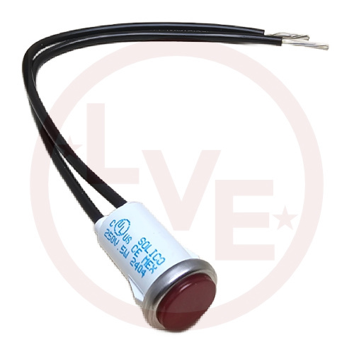SOLICO 2952-1-11-37110 INDICATOR 250V RED NEON 6" LEADS PNL LIGHT