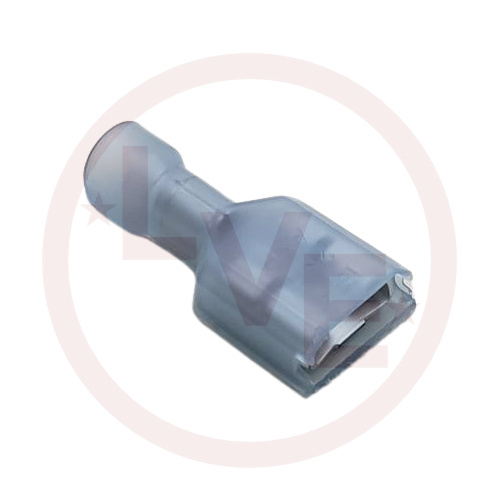 AMP 3-520117-2 TERMINAL QDC FEMALE FULY INSULATED 16-14 AWG .250X.032 BLUE NYLON