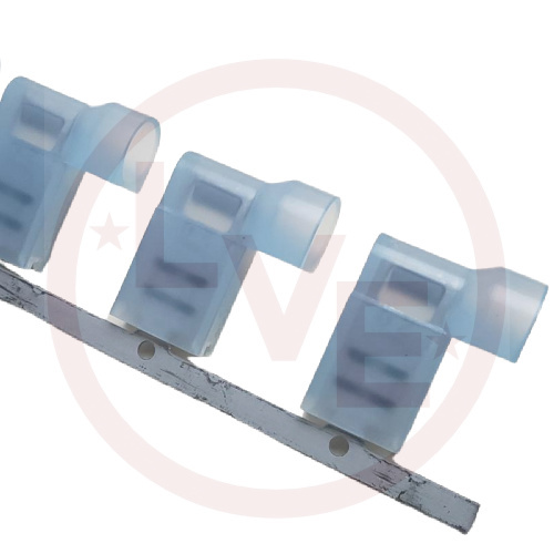 AMP 3-520338-2 TERMINAL QDC FEMALE FULLY INSULATED 16-14 AWG .187X.020 BLUE TAPE AND REEL