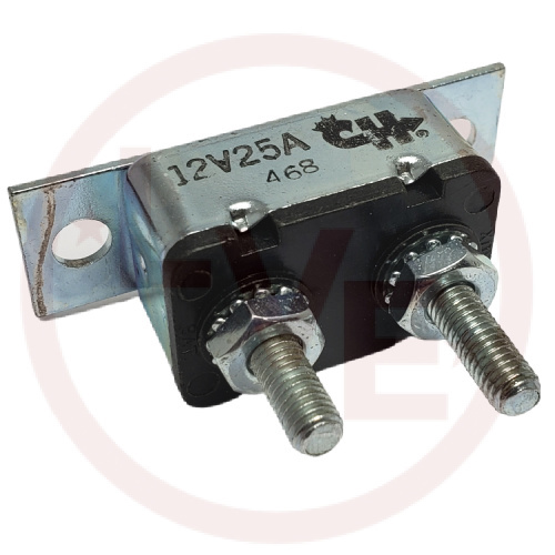 COLE HERSEE 30055-25 CIRCUIT BREAKER 25A 12VDC METAL CHASSIS MOUNT W/BRKT