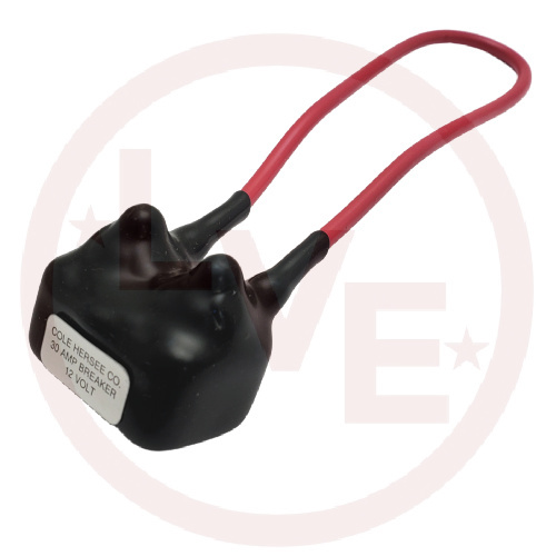 COLE HERSEE 30063-30 CIRCUIT BREAKER 30A 12VDC SEALED CHASSIS MOUNT