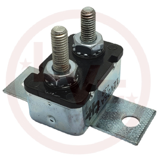 COLE HERSEE 30128-25 CIRCUIT BREAKER 25A 12VDC METAL CHASSIS MOUNT W/BRKT