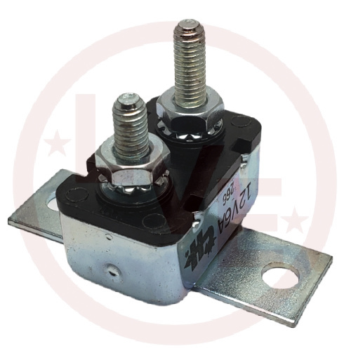 COLE HERSEE 30128-6 CIRCUIT BREAKER 6A 12VDC METAL CHASSIS MOUNT W/BRKT