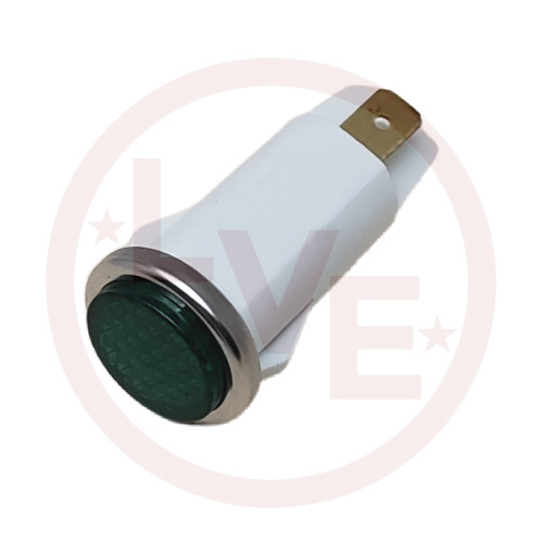SOLICO 3039-3-11-37340 INDICATOR 28V GREEN INCAND 0.187" Q.C. TABS PNL LIGHT