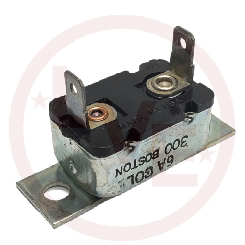 COLE HERSEE 30402-6 CIRCUIT BREAKER 6A 12VDC METAL CHASSIS MOUNT W/BRKT
