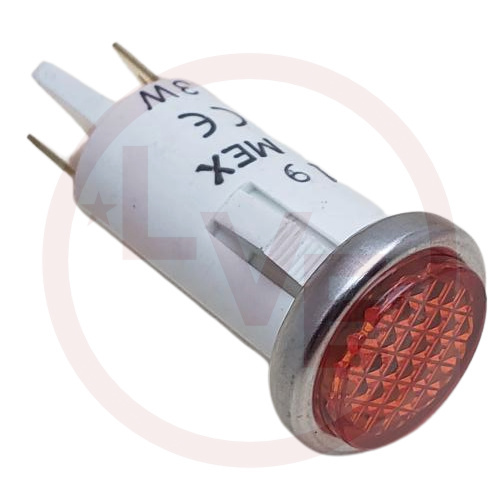SOLICO 3050-3-11-37320 INDICATOR 125V AMBER NEON .187" Q.C. TABS PNL MNT LIGHT