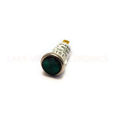 SOLICO 3050-3-11-37640 INDICATOR 125V GREEN NEON .187 TABS PANEL MOUNT