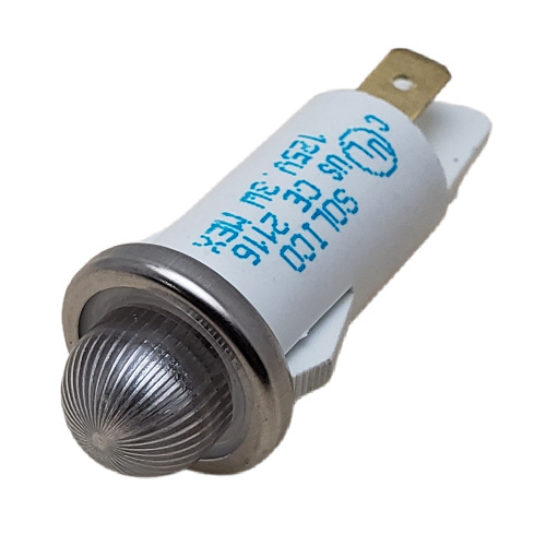 SOLICO 3050-3-11-40530 INDICATOR 125V CLEAR NEON 0.187" Q.C. TABS PNL LIGHT