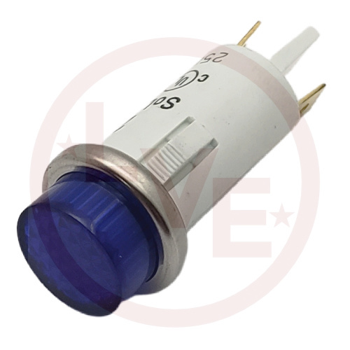 SOLICO 3052-3-11-38350 INDICATOR BLUE 250V NEON 0.187" Q.C.TABS PNL LIGHT
