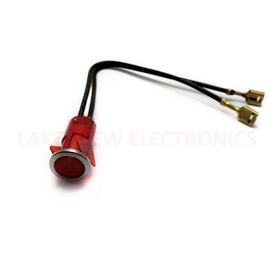 SOLICO 3150-X-02-58610.0001 INDICATOR 125V RED NEON SEMI-DOME RINGS W/BEZEL