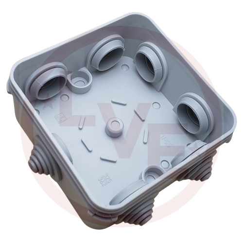 ENCLOSURE 90X90X45MM GRAY JUNCTION BOX