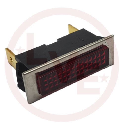 INDICATOR 125V RED NEON 0.250" Q.C. TABS PNL LAMP