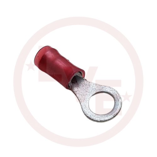 TERMINAL RING 22-16 AWG #10 STUD INSULATED RED NYLON