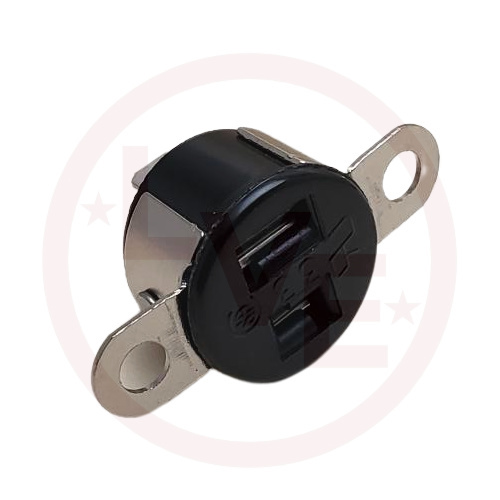 AZMEX 38330-0502 CONNECTOR RECEPTACLE 2 POS FEMALE BLADE SOCKET PANEL MNT W/ANGLE BRKT
