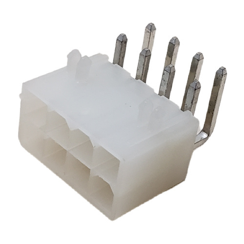 MOLEX 39-30-1080 CONNECTOR HEADER 8 POS MINI-FIT JR. RIGHT ANGLE DUAL ROW .165P