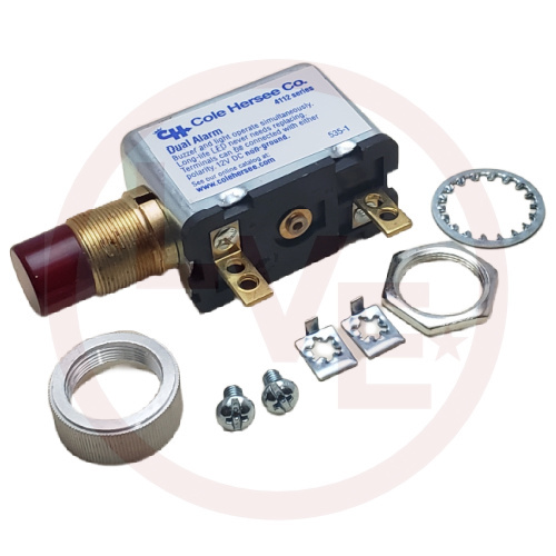 LITTELFUSE 4112-RC000 DUAL ALARM 12VDC BUZZER W/ LED PILOT LIGHT