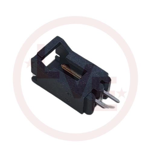 AMP 5-104363-1 CONNECTOR HEADER 2 POS VERTICAL .100"P 15AU BLACK