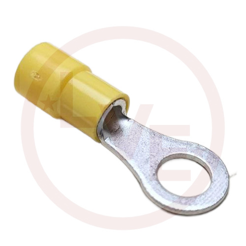 HDT 50245 TERMINAL RING 12-10 AWG 1/4" STUD INSULATED YELLOW PVC