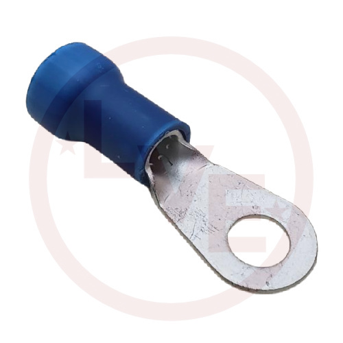 AMP 52264 TERMINAL RING 6 AWG 5/16" STUD INSULATED BLUE PVC