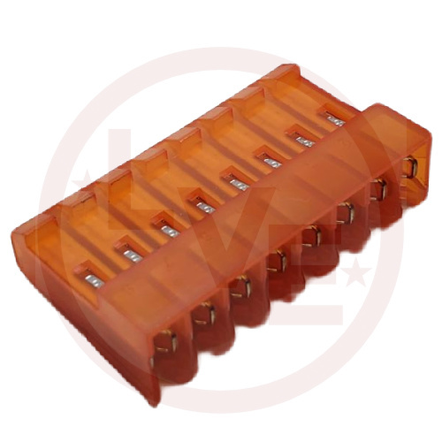 AMP 640426-8 TERMINAL HEADER 8 POS RECEPTACLE 18 AWG .156"P MTA-156 ORANGE